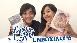 TWICE TASTE OF LOVE UNBOXING Philippines ( TASTE & IN LOVE Ver) *turning my boyfriend into once 😅*