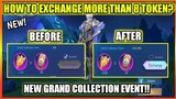 HOW TO EXCHANGE MORE THAN 8 TOKENS IN NEW GRAND COLLECTION EVENT? | MOBILE LEGENDS 2021