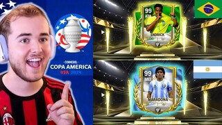 PEGUEI 3 NOVOS IDOLOS PRIME DA COPA ÁMERICA🔥MELHOR EVENTO DO FC MOBILE 24