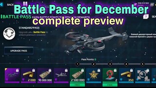 Modern Warships: Battle Pass for December complete Preview.