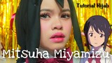 BIKIN RAMBUT MITSUHA PAKE HIJAB, EMANG BISAA?? | Tutorial hijab Mitsuha Miyamizu by riskawaii