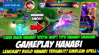 CARA MAIN HANABI 100% MVP + COMBO HANABI IMMUNE❗ BUILD HANABI TERSAKIT❗ GAMEPLAY HANABI TOP GLOBAL