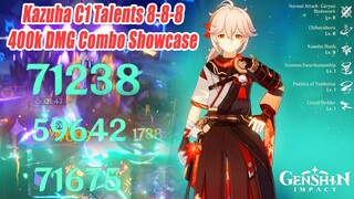 Kazuha C1 Talents 8-8-8 DPS 400k DMG Combo Showcase Gameplay - Genshin Impact