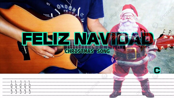 Feliz Navidad - Jose Feliciano - Fingerstyle Guitar (Tabs) Chords + Lyrics
