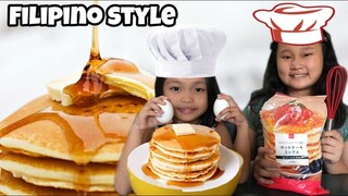 HOW TO MAKE HOTCAKE | SUPER EASY FILIPINO HOTCAKES (KIDS COOKING VLOG)