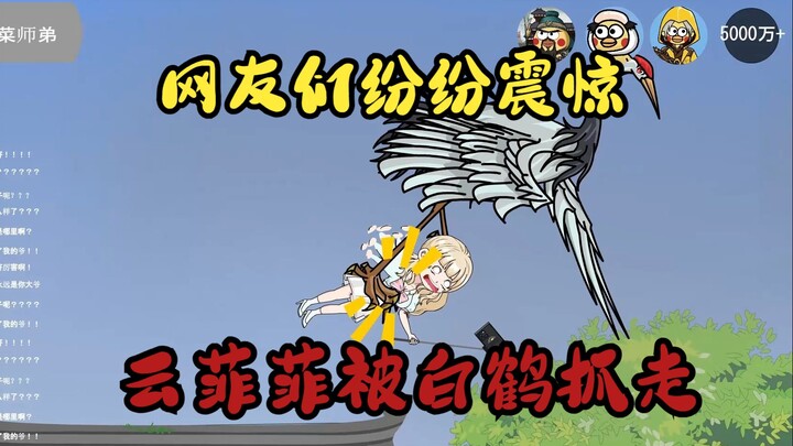 云菲菲来到乡下就被巨大白鹤抓走！
