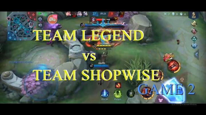 TEAM LEGEND VS TEAM SHOPWISE GAME 2