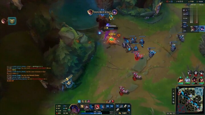 Tahmkench đồ sát cả team bạn với chiếc lưỡi cực dài trong liên minh huyền thoại #game