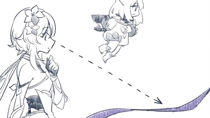 [Genshin Impact | Animated Comics 22] Xiao Ying's daily life - Pulling the brocade belt (Xiao Ying)