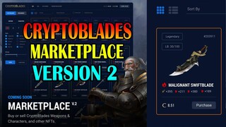 CRYPTOBLADES SNEAK PEAK MARKETPLACE VERSION 2