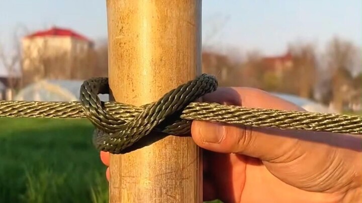 The “double-pressure clove knot” tying method