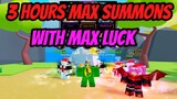 3 Hours max summons with max luck on New Map !!! - Anime Fighters
