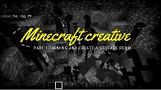 Minecraft part 1 (Farming and create a storage room)