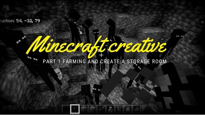 Minecraft part 1 (Farming and create a storage room)