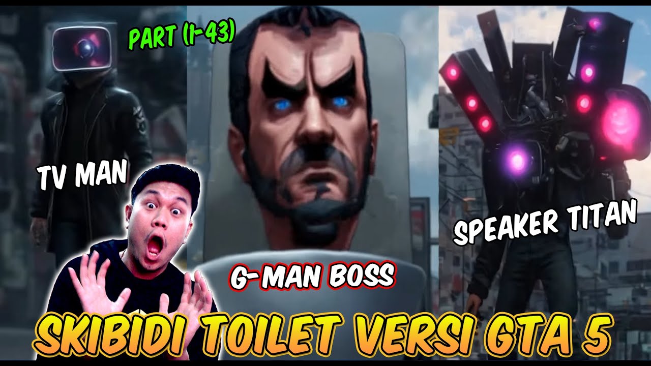 Reaction SKIBIDI TOILET VERSI AI GTA 5 EPISODE 1-43 - Skibidi Toilet vs GTA  Toilet All Season - BiliBili