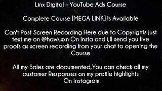 Linx Digital Course YouTube Ads Course Download