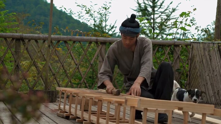 ใช้เวลานานถึงหนึ่งเดือนครึ่งในการสร้างกังหันน้ำกระดูกมังกรใน "การใช้ประโยชน์จากผลงานแห่งธรรมชาติ" ซึ