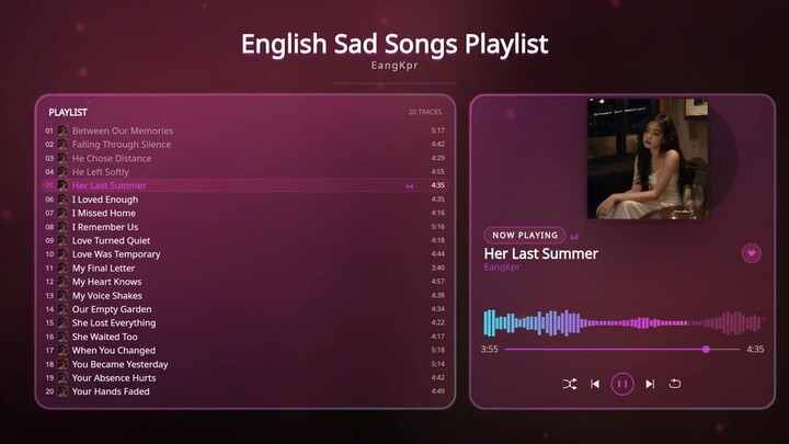 English Sad Songs Playlist β EangKpr