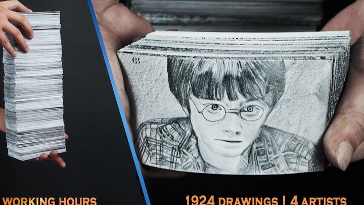 [4K] Animasi Balik Halaman - Animasi Burung Beo Harry Potter, Tuan Cepat (Dicetak, Bukan Gambar Tang