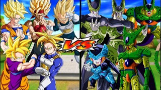 TEAM SUPER SAIYAJINS VS TEAM CELL | DRAGON BALL Z BUDOKAI TENKAICHI 3