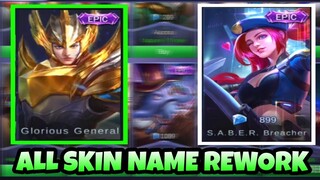 ALL SKIN RENAME | BEFORE & AFTER | SKIN NAME CHANGE - Mobile Legends