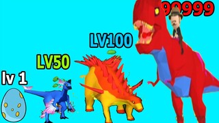 Tiến Hóa Khủng Long ĐẢO DINO ĐÀO TRỨNG BIẾN THÀNH T-REX LỬA - Dinosaur.io - Top Game Thành EJ