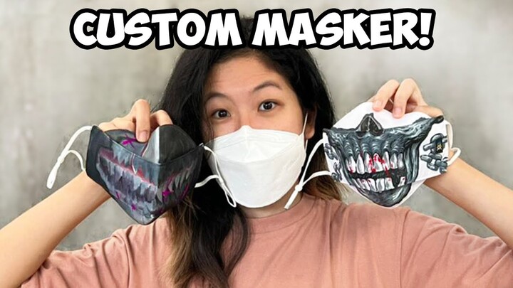 PAKAI MASKER INI FIX JADI PALING KEREN! 😂 CUSTOM MASKER #DebBattle Lukis/Painting Masker