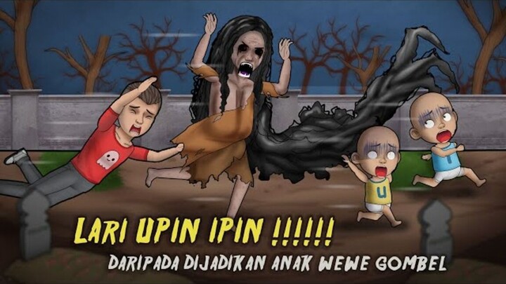Dijagain Rizky,  Upin Ipin malah diculik Wewe Gombel #HORORKOMEDI Kartun Hantu L