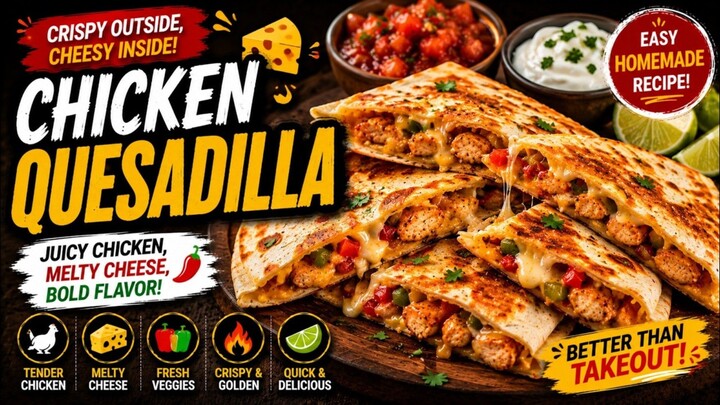 Homemade Chicken Quesadilla Recipe | Homemade Cooking