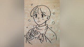 Vẽ bậy trên bàn là thích nhất 🤣🤣 art  Nét vô cùng tối giản, mn thích nét này k ????