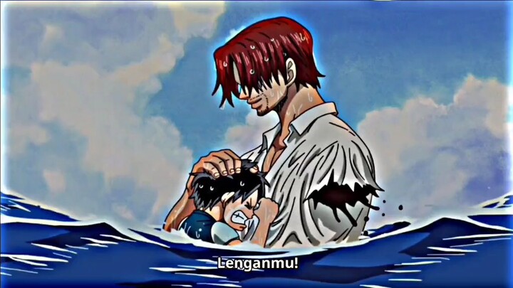 sadomoment saat shanks menyelamatkan luffy