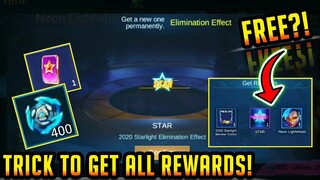 TRICK TO GET KARRIE ANNUAL STARLIGHT SKIN, ELIMINATION EFFECT & AVATAR BORDER (2020) - MLBB