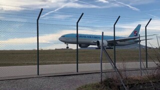 Windy high speed landings at Zurich Airport Runway 14 (50 meters away from me!!)