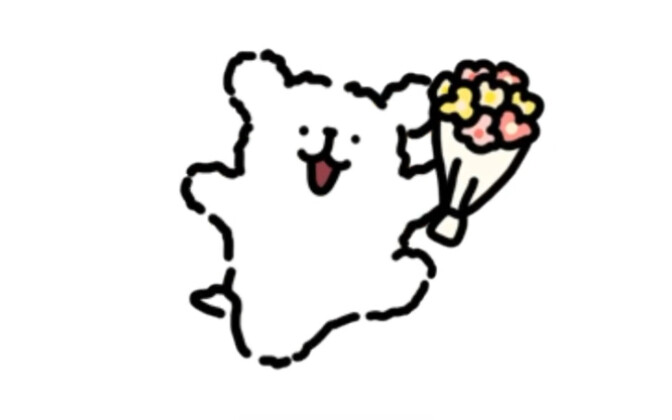 Chú cún hoa đào đến rồi～