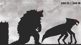 Monsterverse Size Comparison