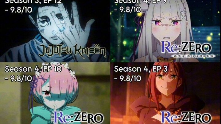 8 seri anime dengan rating tertinggi tahun 2026, Re:Zero Season 4 mendominasi dengan 5 di antaranya
