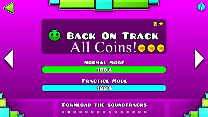 Geometry Dash - Back On Track (All coins)