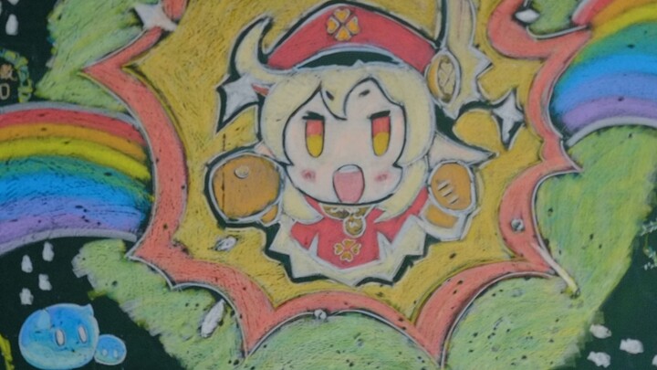 Guru berkata bahwa papan tulis koran harus digambar lebih cerah