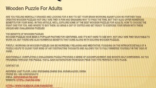 Wooden Puzzle For Adults
