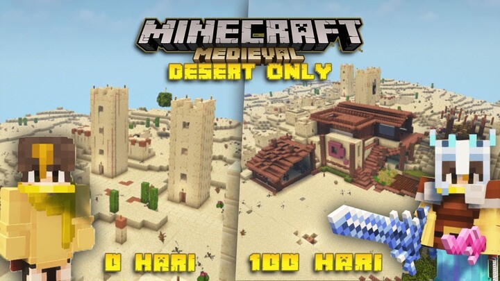 100 Hari Minecraft Medieval Desert Only Sebagai Manusia Shulker