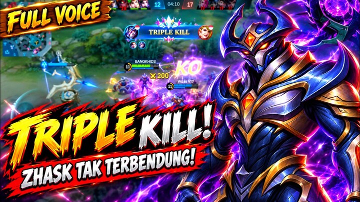 TRIPLE KILL! ZHASK MENGAMUK, MUSUH TAK BERDAYA 🔥👿 | Mobile Legends