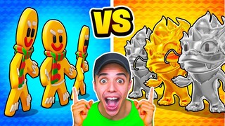 SKINS *GRANDES vs PEQUEÑAS* BATALLA INCREIBLE en STUMBLE GUYS!