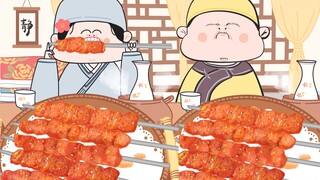 皇上和静白宝贝的沉浸式烤肉串和温酒～