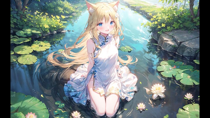 ~Out of the mud, unstained, washed by the clear water, turned into a cat girl ~Cat cats come out of 