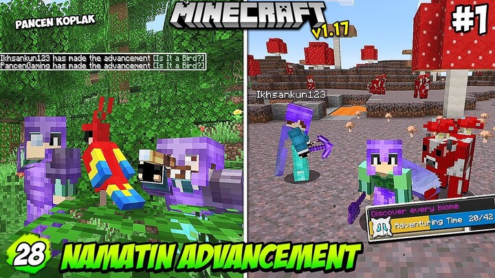 NAMATIN SEMUA ADVANCEMENT #1 - Minecraft Survival Indonesia (28) ~ PancenKoplak