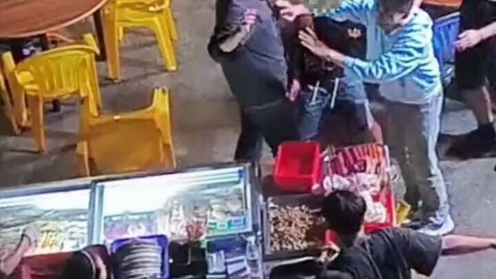 Man gets into a conflict—friend immediately steps in to apologize and pulls him away...