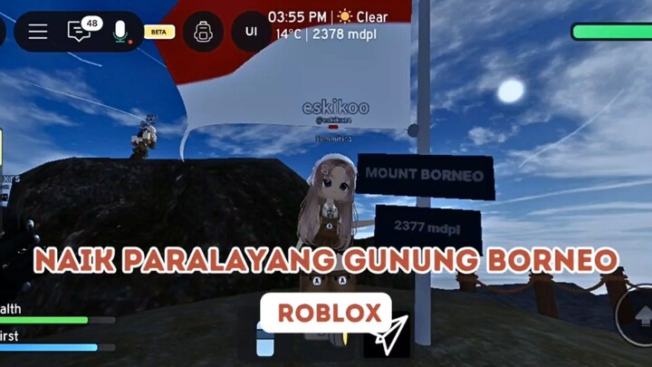 NAIK PARALAYANG GUNUNG BORNEO || Roblox
