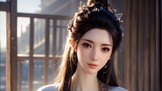 Xin Ruyin's AI beautiful painting, like a dream