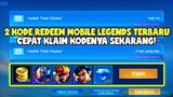 NEW UPDATE! 2 KODE REDEEM MLBB 2023 HARI INI | KODE REDEEM MOBILE LEGENDS TERBARU HARI INI 2023