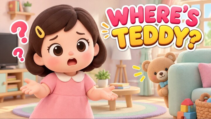 Where’s Teddy? 🧸 | Hide and Seek Nursery Rhyme for Kids